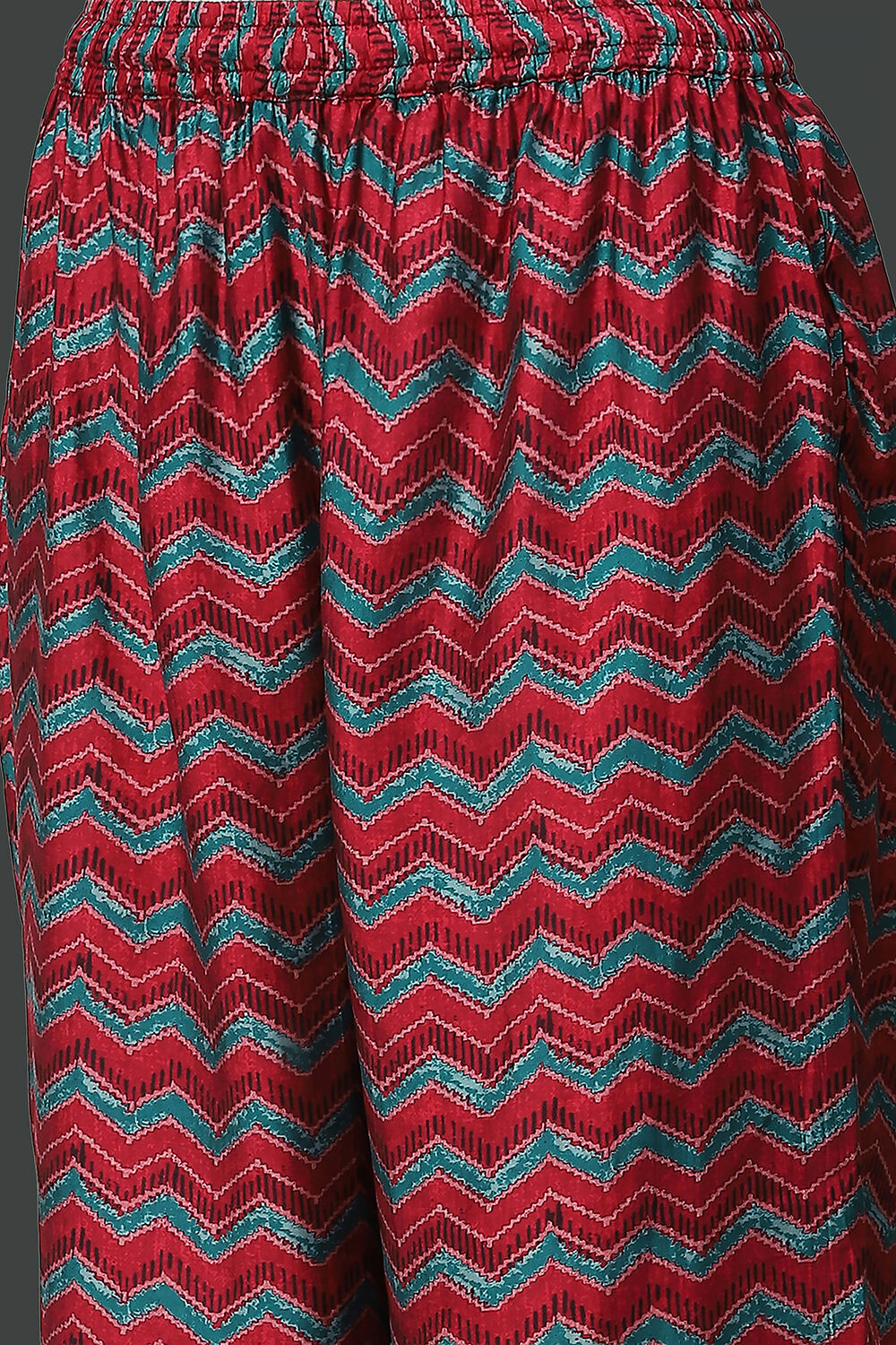 Blue Printed Straight Suit Set image number 2