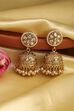Gold Plated Brass Stone Studded Jhumkas image number 0