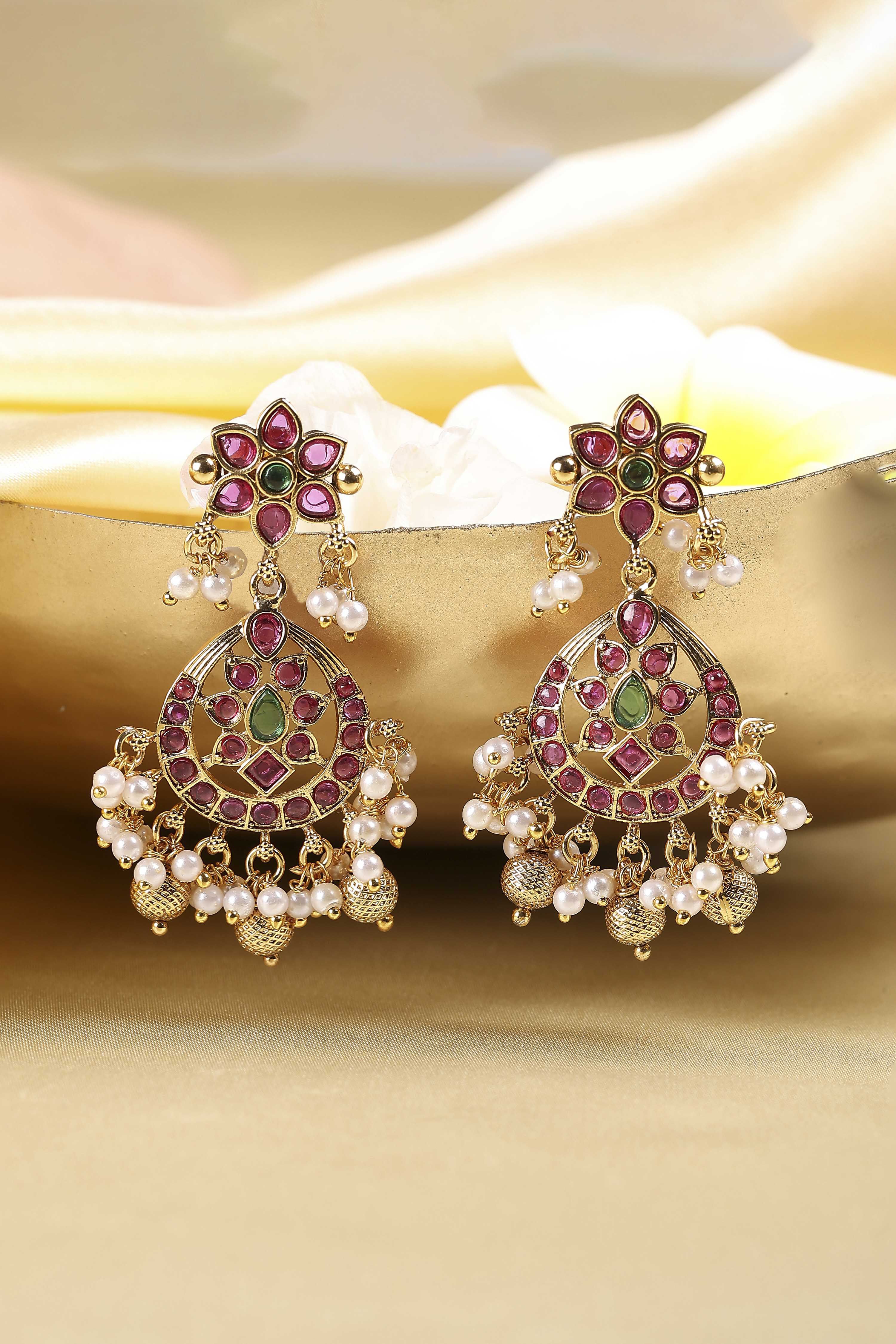 Multicolour Textured Earrings image number 0