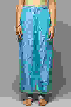 Blue LIVA Relaxed Palazzo image number 5