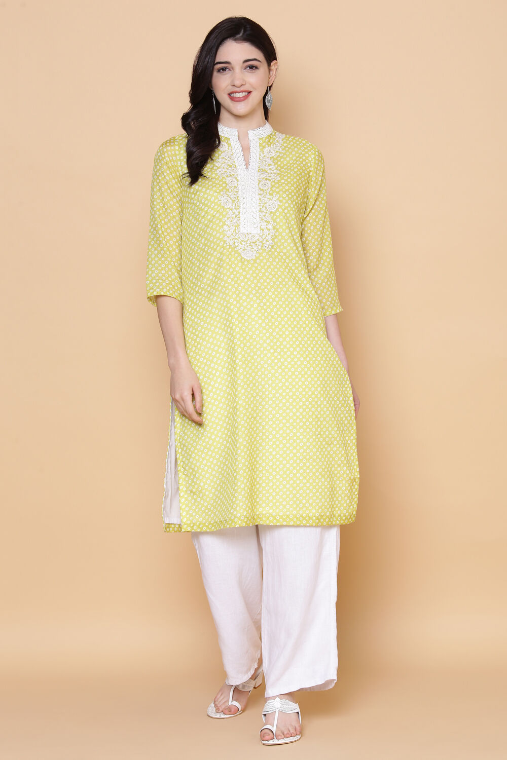 Buy Green Cotton Silk Chikankari Embroidered Kurta for N A0.0