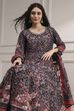 Black Cotton Fitted Anarkali Suit Set