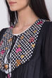 Black And White Cotton Front Open Printed Kurta image number 1