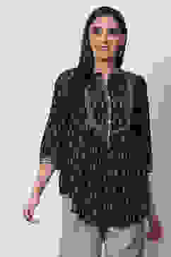 Indigo Cotton Short Yarndyed Kurti image number 0