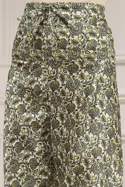 Mustard Cotton Modal Digital Print Unstitched Suit Set image number 3