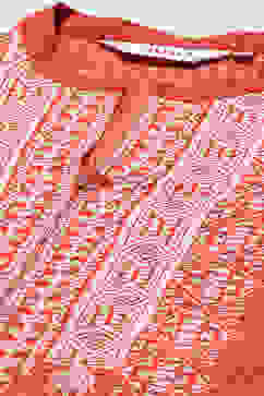 Red Cotton A-Line Printed Kurta image number 1