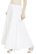 White Cotton Flared Palazzo image number 2