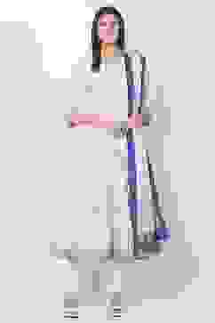 Off White Straight Kurta Churidar Suit Set image number 0