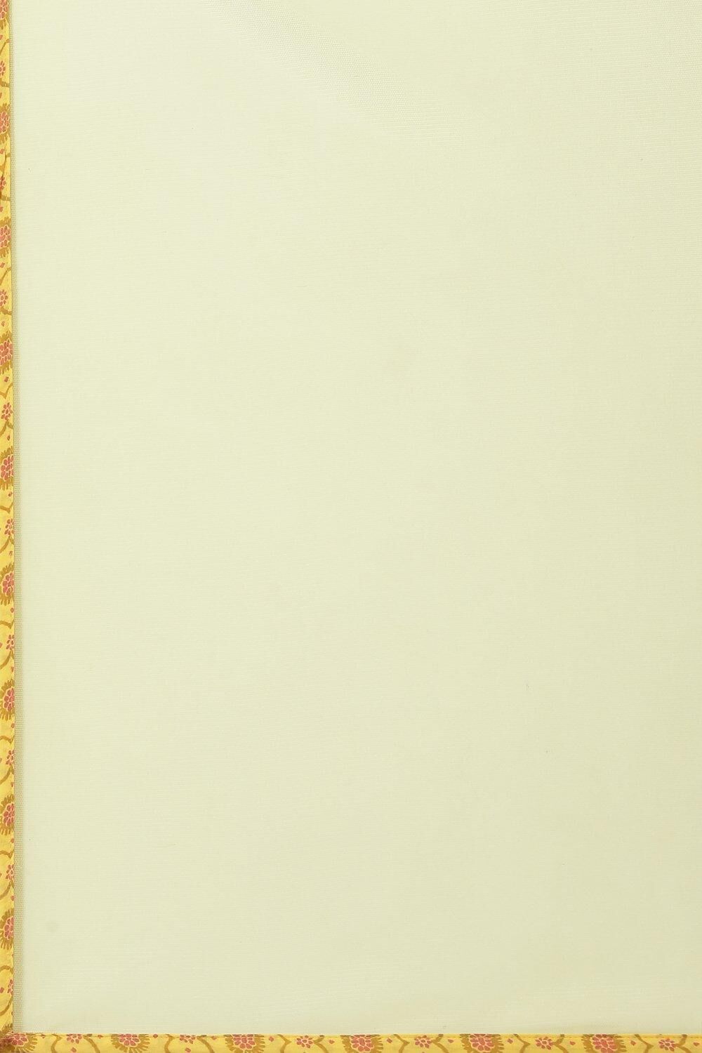 Yellow Solid Kalidar Kurta Regular Pants Suit Set image number 3