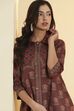 Brown Cotton Straight Kurta image number 1