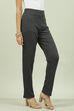 Charcoal Black Cotton Pants image number 2