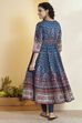 Blue Cotton Anarkali Suit Set image number 6