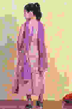 Pink Cotton Floral Strappy Straight Suit Set image number 5