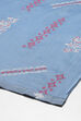 Indigo Cotton Machine Embroidered Unstitched Suit Set image number 4