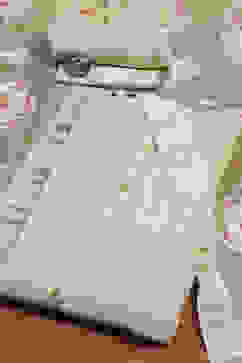 Beige Chanderi Hand Painted Unstitched Suit Set image number 0