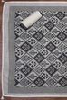 Black Linen Royal-Ikkat  Buti Print Unstitched Suit Set image number 3
