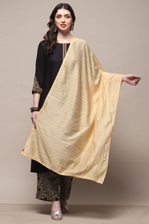 Beige Poly Chiffon Dupatta image number 0