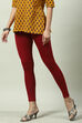 Black Viscose Lycra Solid Leggings image number 2