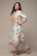 Sky Blue LIVA Straight Printed Kurta image number 3