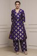 Fuchsia Pink Art Silk Printed Straight Co-ord Set image number 6