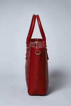 Berry Pu Leather Tote Bag image number 2