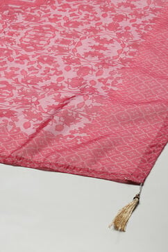 Beige Pink Chanderi Unstitched Suit set image number 4