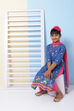 Blue Cotton A-Line Straight Kurta Palazzo Suit Set image number 2