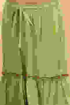 Green Cotton Floral Printed Straight Suit Set image number 2