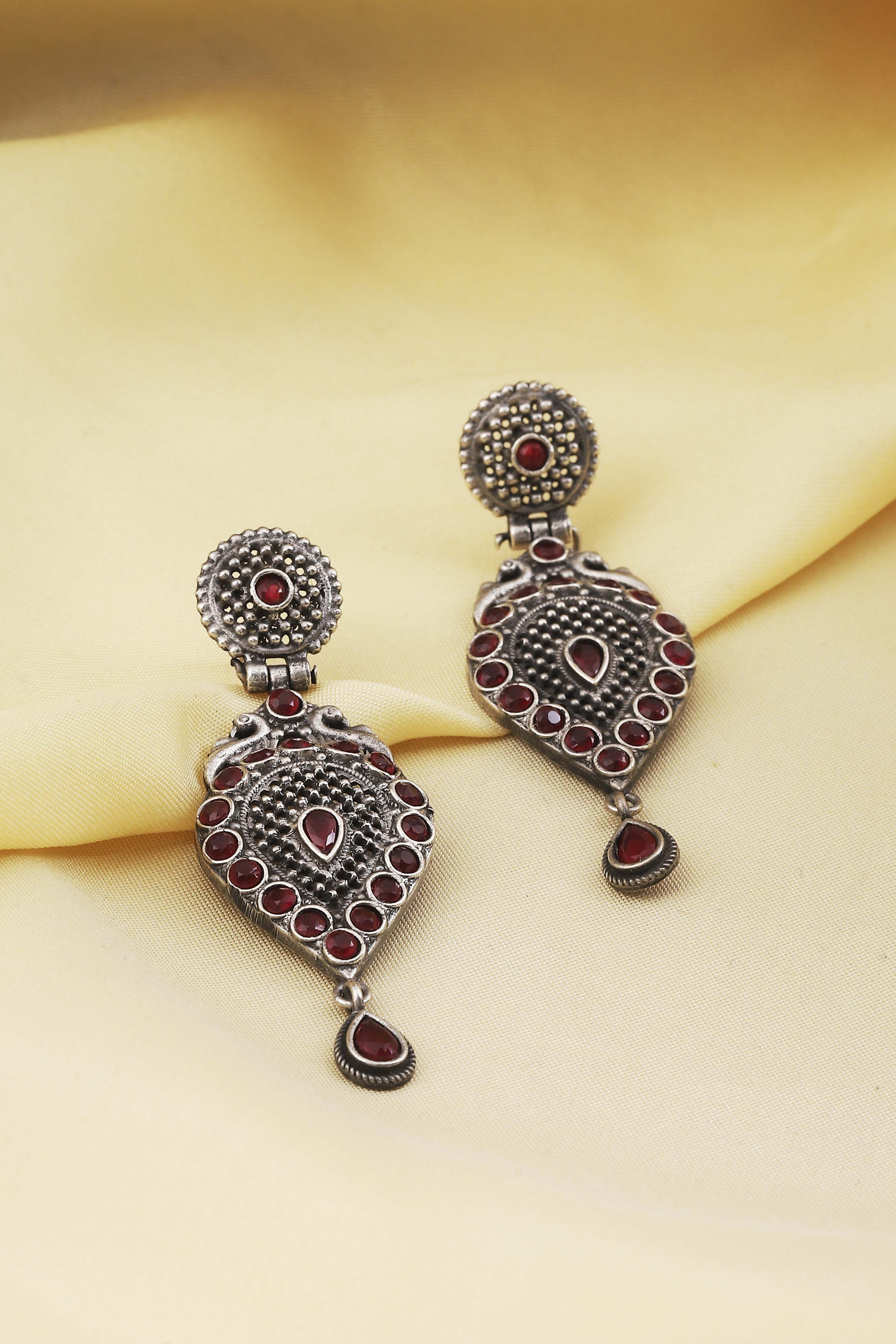 Dark Pink Brass Drop & Danglers image number 0