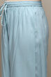 Powder Blue Polyester Straight Suit Set image number 2