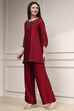 Blue Self-Designed Straight Kurta Set image number 3
