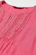 Pink LIVA Flared Solid Kurti image number 1