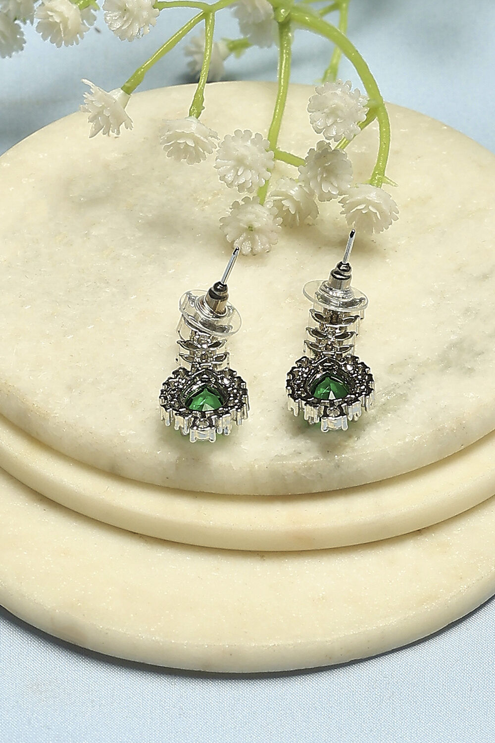 Green Stone Earrings image number 2