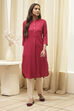 Navy Rayon Straight Kurta Palazzo Suit Set image number 6