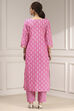 Blue Cotton Digital Print Unstitched Suit Set image number 5