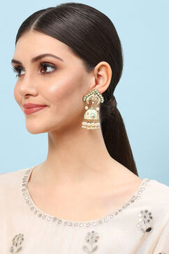 Off White Brass Earrings image number 3
