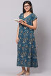 Navy Straight Cotton Printed Sleepwear image number 2