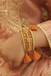 Yellow Beaded Plastic Wrap Around Bangle image number 1