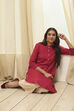 Navy Rayon Straight Kurta Palazzo Suit Set image number 5