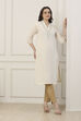 White Cotton Straight Kurta