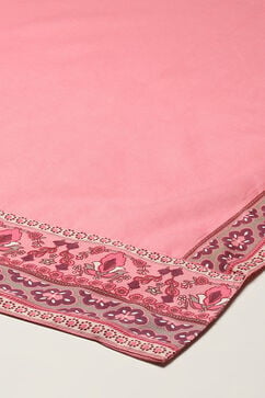 Pink Rayon Anarkali Kurta Churidar Suit Set image number 2