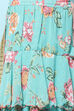 Turquoise Polyester Short Kurta Printed Lehenga Set image number 2