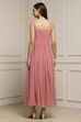 Black Polyester Flared Solid Dress image number 3