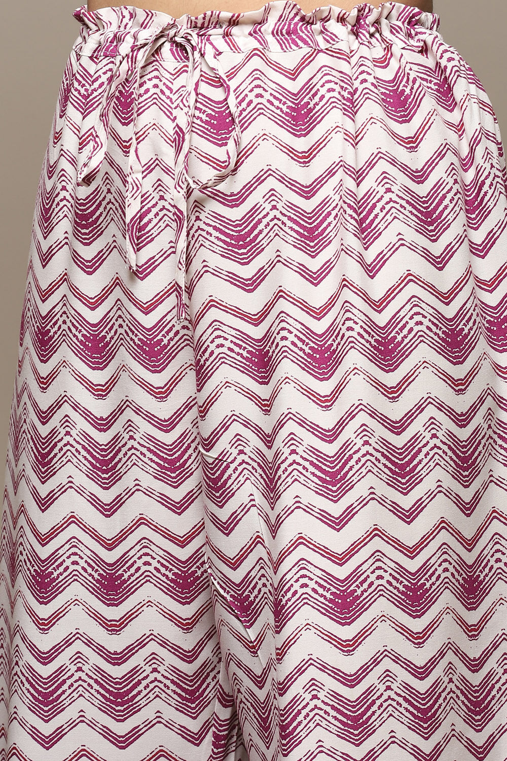 White & Blue Rayon Straight Kurta Palazzo Suit Set image number 2