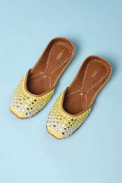 Yellow PU Mojaris image number 5