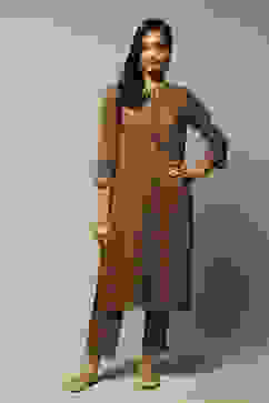 Deep Mustard Straight 2 Piece Set image number 6