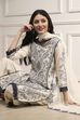 Natural White Chanderi Straight Dyed Suit Set
