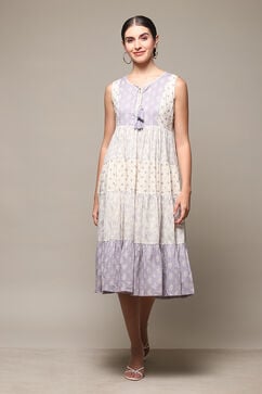 Lavender Cotton Tiered Dress image number 5