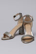 Gold Pu Leather Strappy Heels image number 0