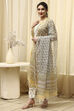 Coral Cotton Hand Block Print Unstitched Suit Set image number 4